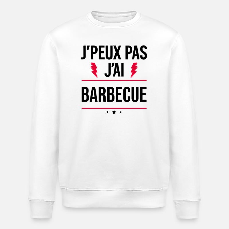 Ich kann nicht, ich grille Humor Aperitif - Stanley/Stella Unisex Bio-Sweatshirt ROLLER - Weiß