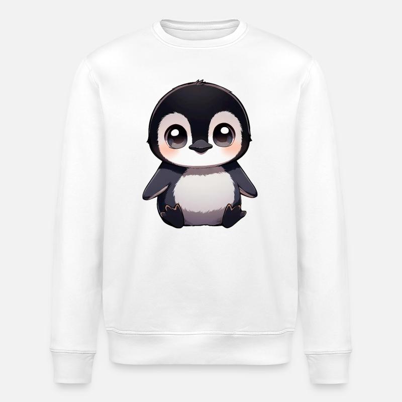 Mignonne Pingouin Cartoon Critter Kugger Lessive - Sweat bio ROLLER Stanley/Stella Unisexe - blanc