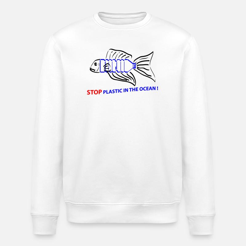 Fisch und Plastik - Stanley/Stella Unisex Bio-Sweatshirt ROLLER - Weiß