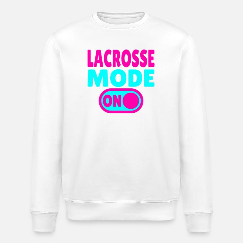 Lacrosse Mode On - Stanley/Stella ROLLER Unisex Organic Sweatshirt - white