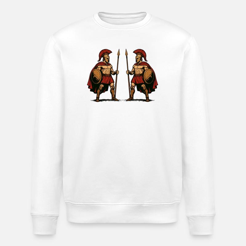 Spartaner Sparta Krieger - Stanley/Stella Unisex Bio-Sweatshirt ROLLER - Weiß