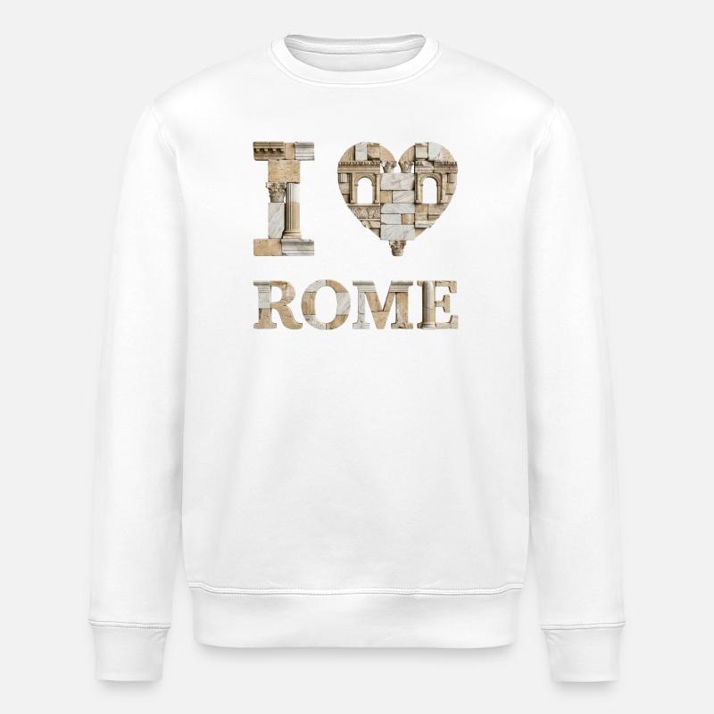 Rome – Ville éternelle - Sweat bio ROLLER Stanley/Stella Unisexe - blanc