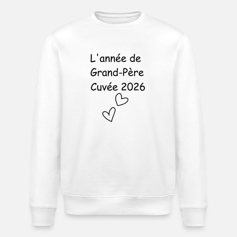 L'année de Grand-Père, cuvée 2026 - Sweat bio ROLLER Stanley/Stella Unisexe - blanc