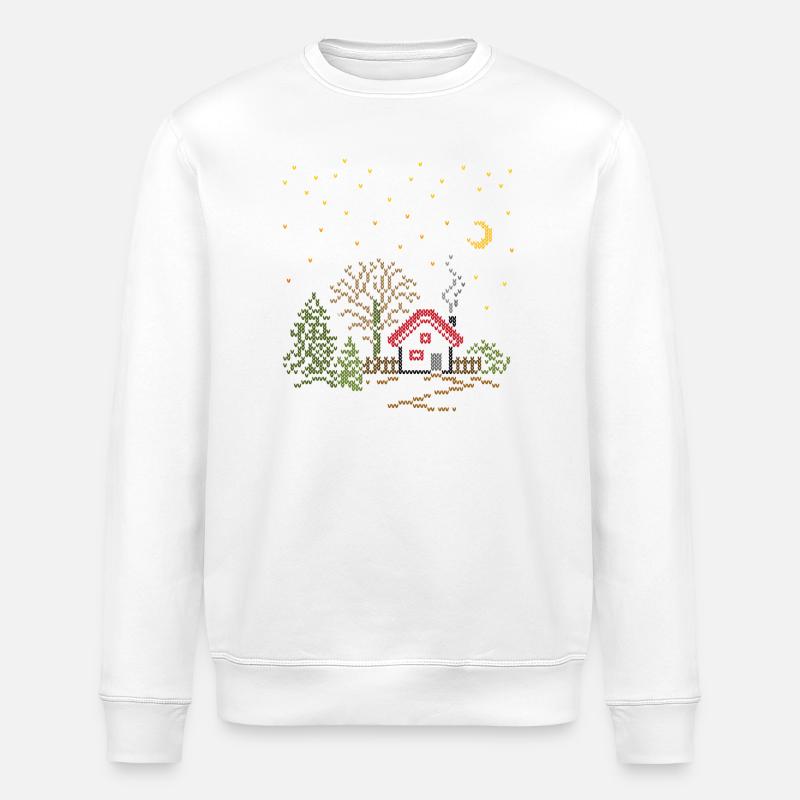 Haus mit Garten - Stanley/Stella Unisex Bio-Sweatshirt ROLLER - Weiß