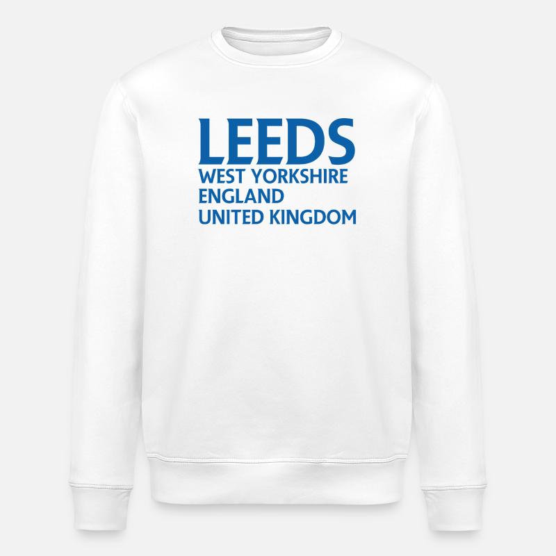 Leeds – England Liedtextdesign - Stanley/Stella Unisex Bio-Sweatshirt ROLLER - Weiß