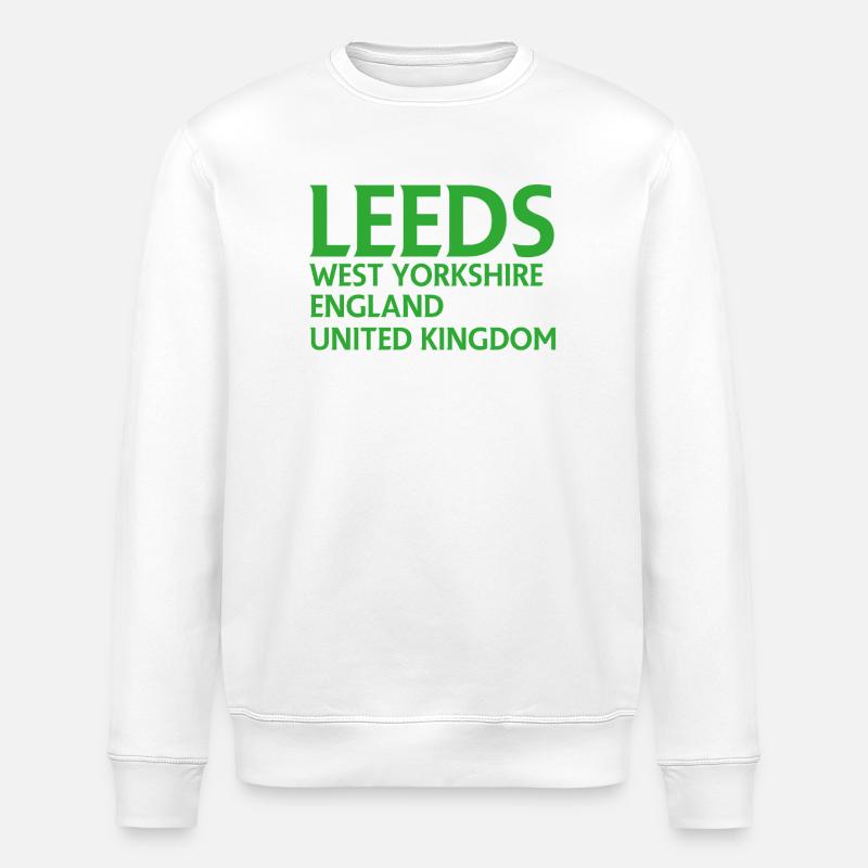 Leeds – England Liedtextdesign - Stanley/Stella Unisex Bio-Sweatshirt ROLLER - Weiß