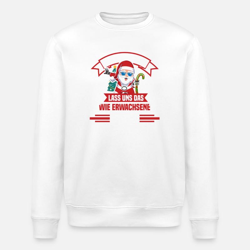 Weihnachtsmann Weihnachtszeit Unartig Weihnachts - Stanley/Stella Unisex Bio-Sweatshirt ROLLER - Weiß