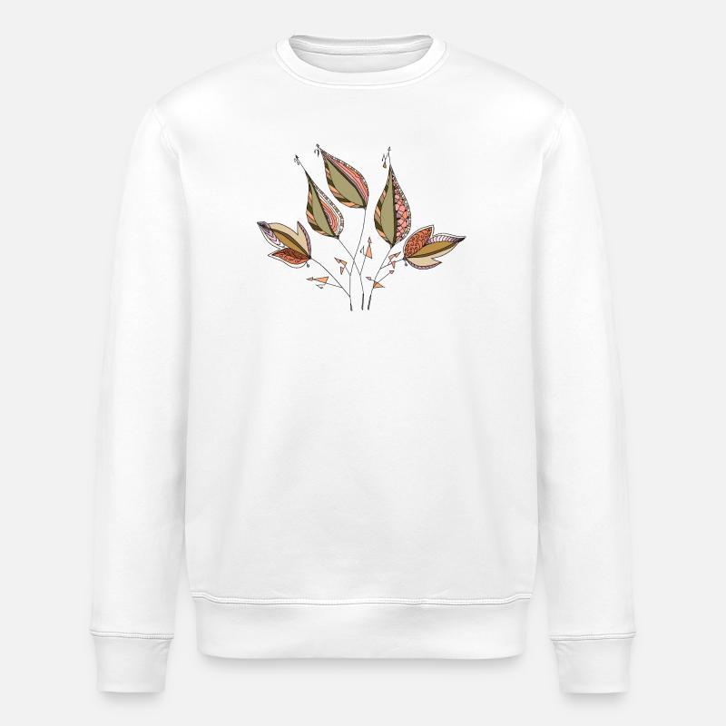 Blätter - Stanley/Stella Unisex Bio-Sweatshirt ROLLER - Weiß