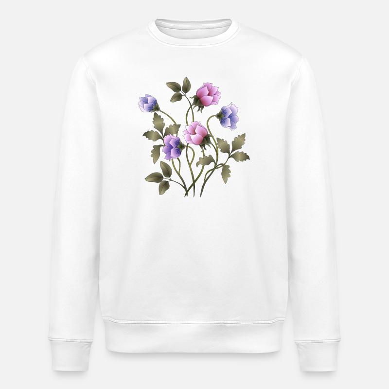 Fleur - Sweat bio ROLLER Stanley/Stella Unisexe - blanc