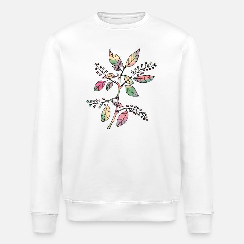 Blumen - Stanley/Stella Unisex Bio-Sweatshirt ROLLER - Weiß