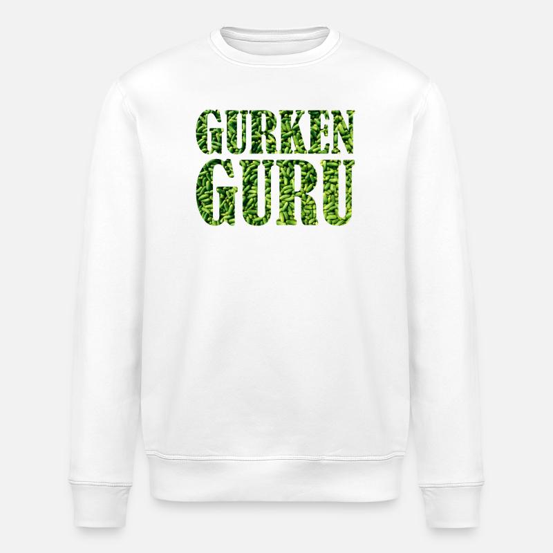 GURKENGURU Gurkenanbau Gärtner Gartenfreund - Stanley/Stella Unisex Bio-Sweatshirt ROLLER - Weiß