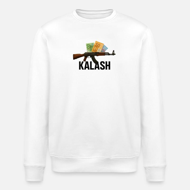 Kalash et Billets - Sweat bio ROLLER Stanley/Stella Unisexe - blanc