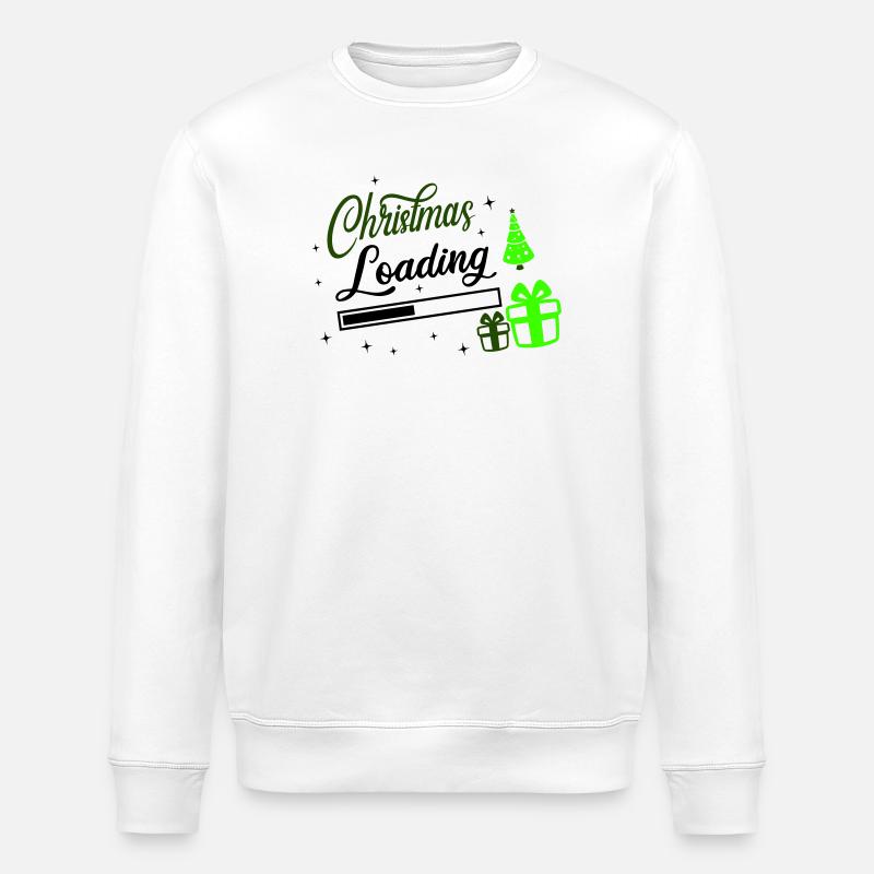 Christmas Loading - Stanley/Stella ROLLER Unisex Organic Sweatshirt - white