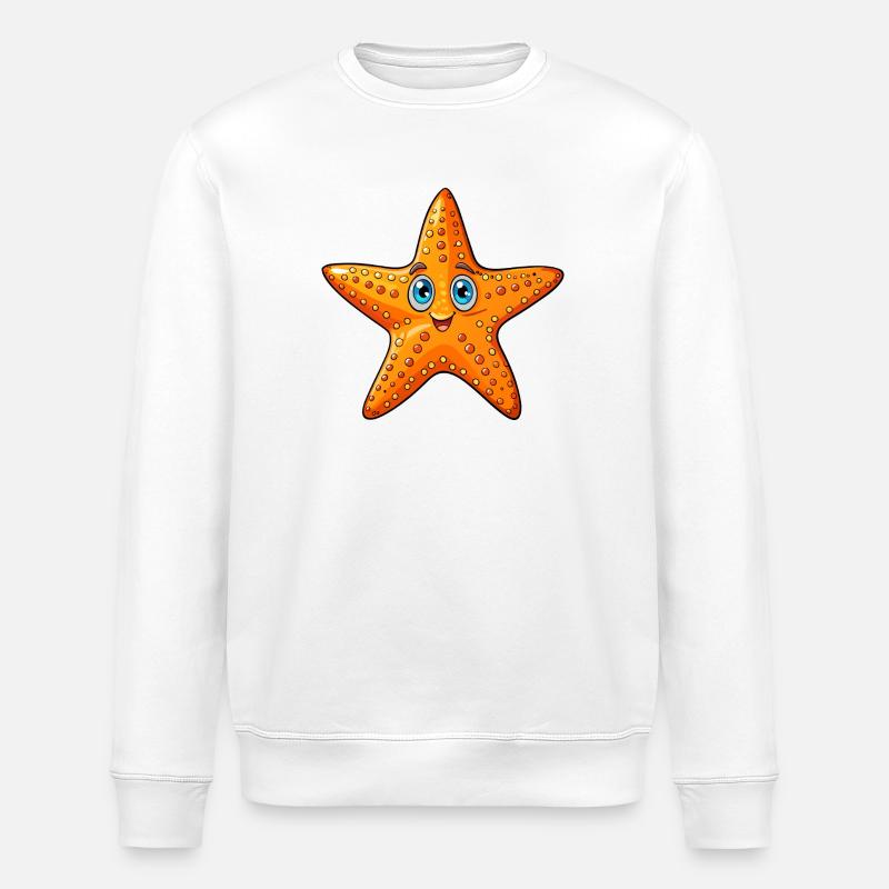 Étoile de mer - Sweat bio ROLLER Stanley/Stella Unisexe - blanc