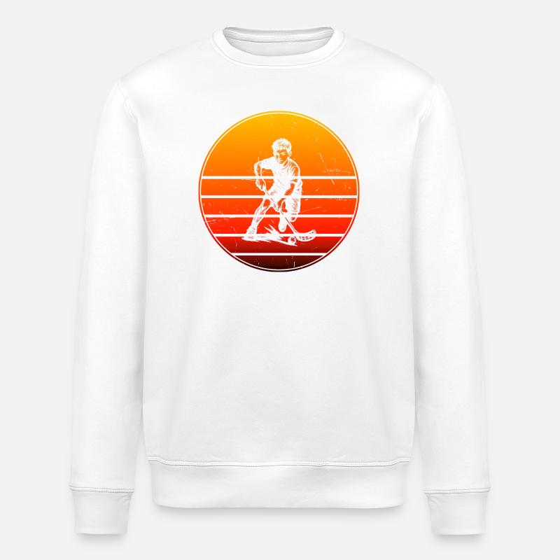 Klare Floorball Botschaft - Stanley/Stella Unisex Bio-Sweatshirt ROLLER - Weiß