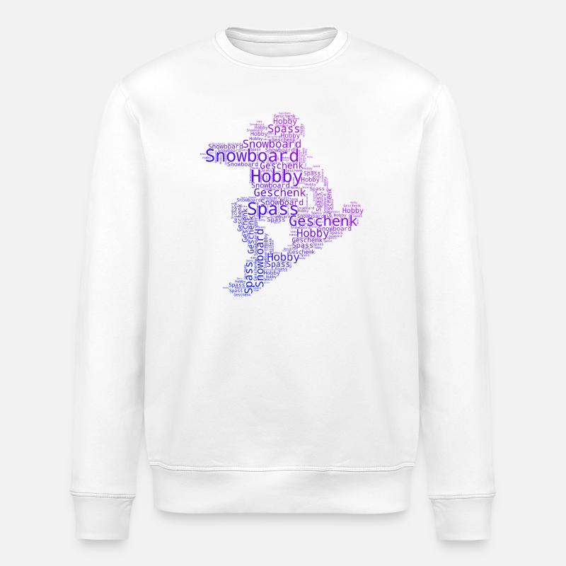 Coole Snowboard Inspiration - Stanley/Stella Unisex Bio-Sweatshirt ROLLER - Weiß