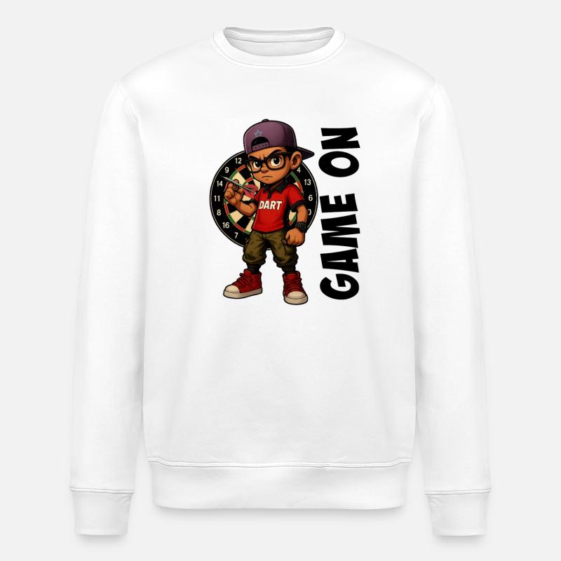 Fléchettes, fléchettes, joueur de fléchettes - Sweat bio ROLLER Stanley/Stella Unisexe - blanc