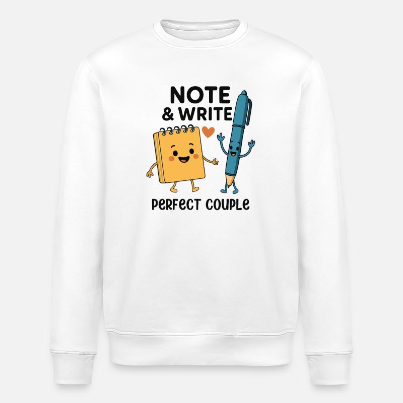 Note & Write Perfect Couple Fun Design - Sweat bio ROLLER Stanley/Stella Unisexe - blanc