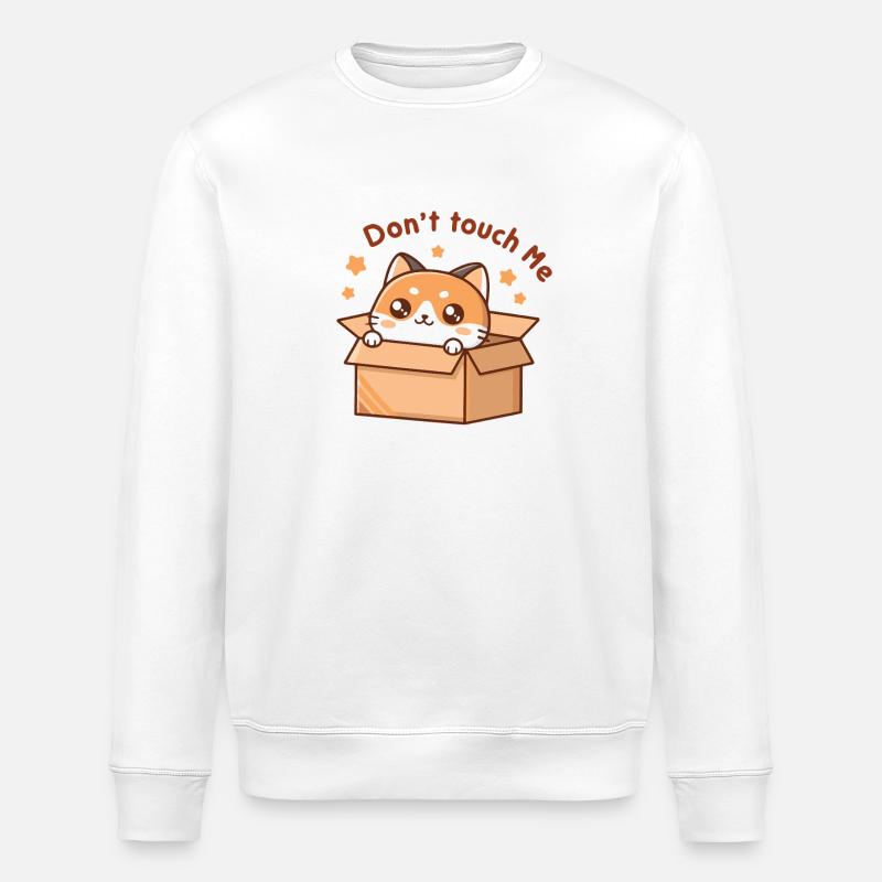 Chaton en boîte Don't Touch Me - Sweat bio ROLLER Stanley/Stella Unisexe - blanc