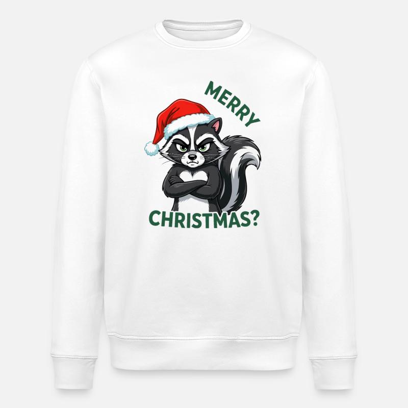 Anti Weihnachten Weihnachtsmuffel Grumpy Stinktier - Sweat bio ROLLER Stanley/Stella Unisexe - blanc