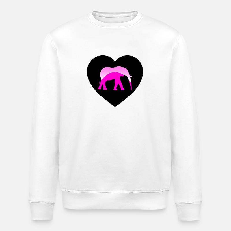 Elephant - Stanley/Stella ROLLER Unisex Organic Sweatshirt - white