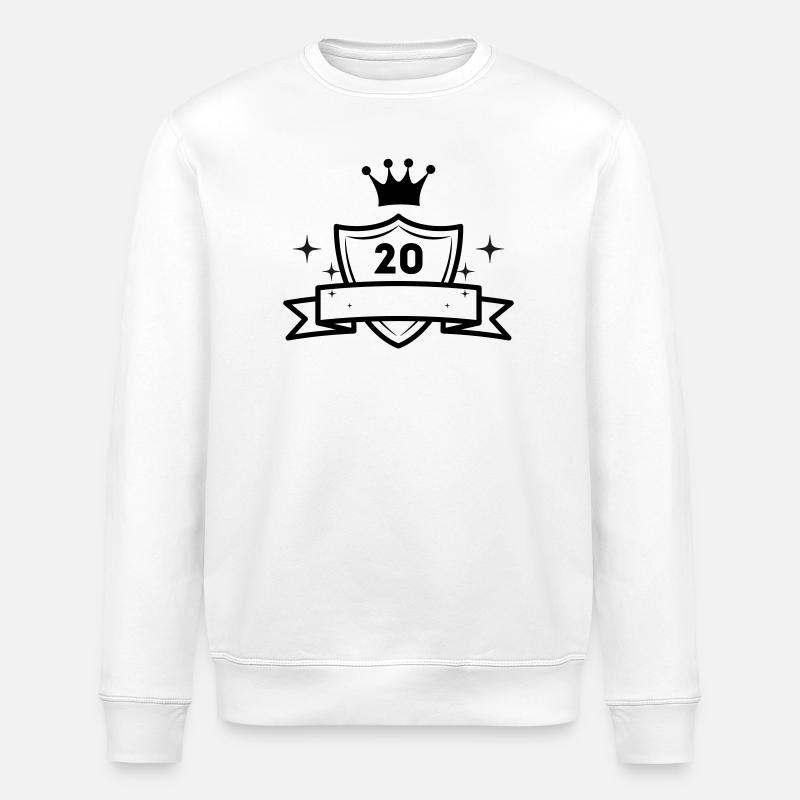 Cadeau du 20e anniversaire - Sweat bio ROLLER Stanley/Stella Unisexe - blanc