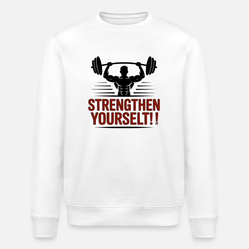 Stärke dich, hebe - Stanley/Stella Unisex Bio-Sweatshirt ROLLER - Weiß