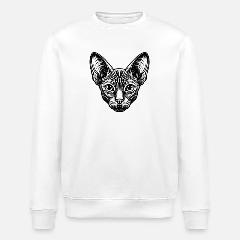 Chat Sphynx - Sweat bio ROLLER Stanley/Stella Unisexe - blanc