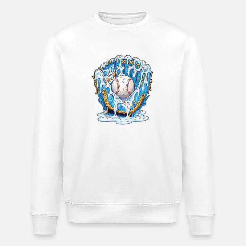 Baseballhandschuh Bold Fan Lieblingsfanggeist - Stanley/Stella Unisex Bio-Sweatshirt ROLLER - Weiß