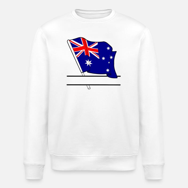 Vlaggen_Australie_ - Stanley/Stella Unisex Bio-Sweatshirt ROLLER - Weiß