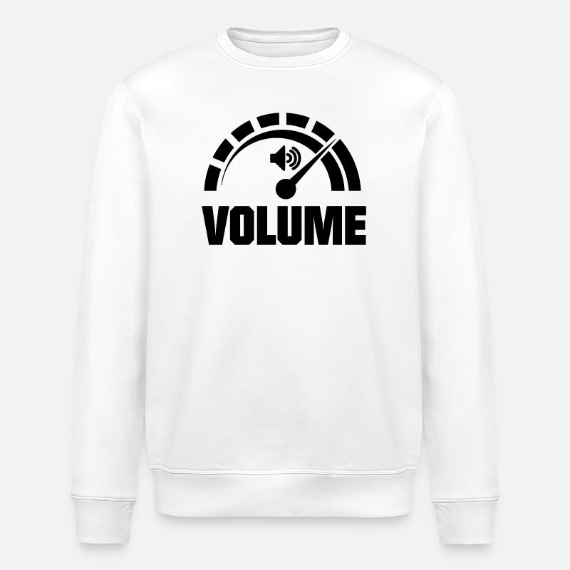 Pointeur du bouton de volume - Sweat bio ROLLER Stanley/Stella Unisexe - blanc