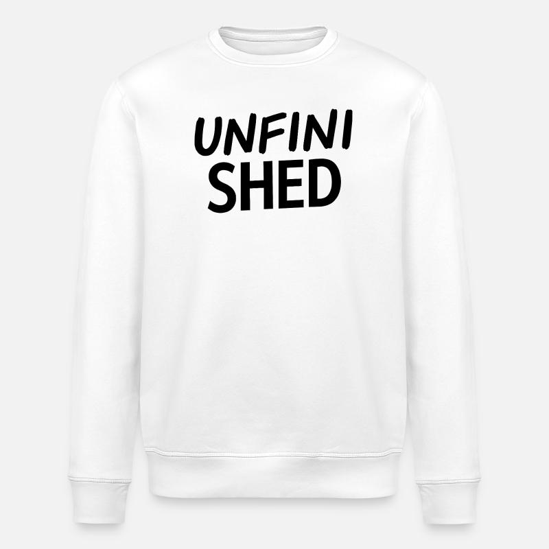 Unfinished Shed Typografie - Stanley/Stella Unisex Bio-Sweatshirt ROLLER - Weiß