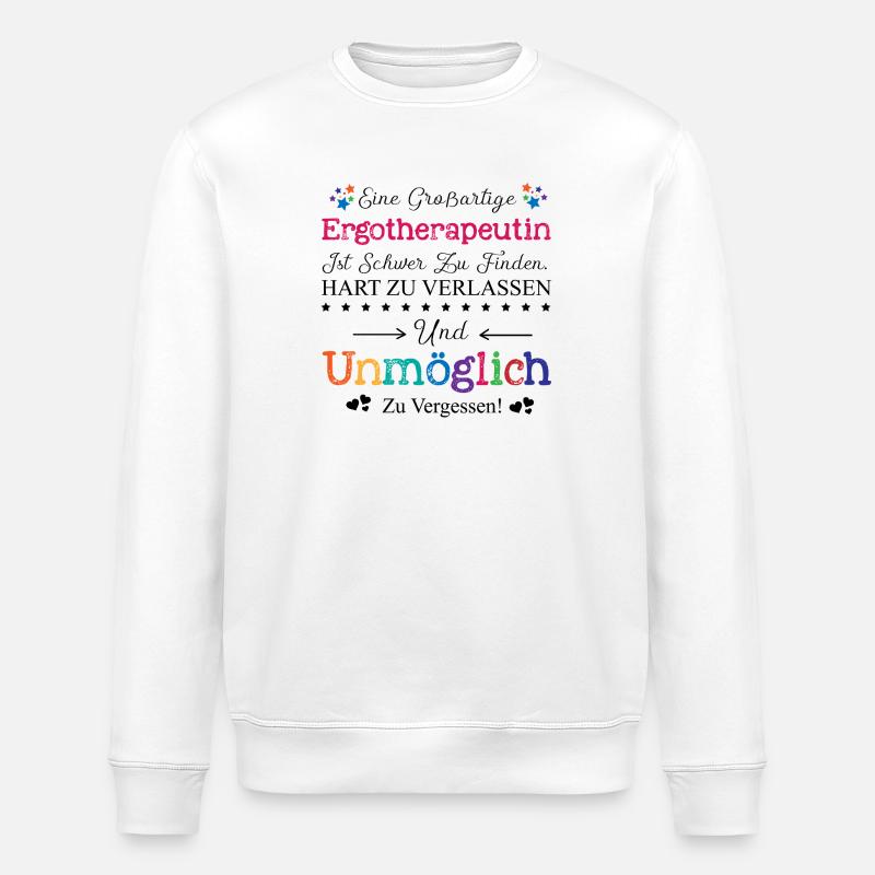 Adieu ergothérapeute Merci cadeau de dire - Sweat bio ROLLER Stanley/Stella Unisexe - blanc