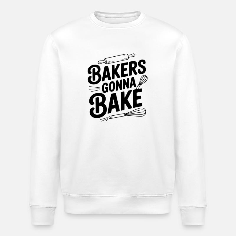 Bäcker gehen zum Backen - Stanley/Stella Unisex Bio-Sweatshirt ROLLER - Weiß