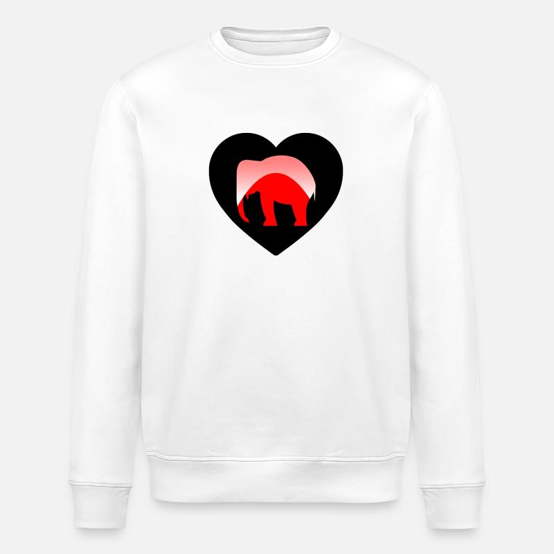 Elephant - Stanley/Stella ROLLER Unisex Organic Sweatshirt - white