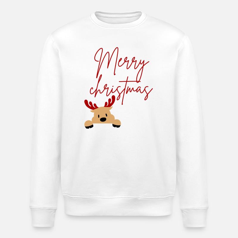 Frohe Weihnachten - Stanley/Stella Unisex Bio-Sweatshirt ROLLER - Weiß