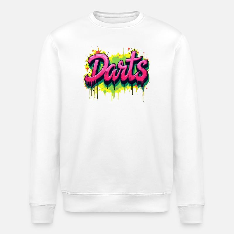 Darts, Darts, Graffiti - Stanley/Stella ROLLER Unisex Organic Sweatshirt - white