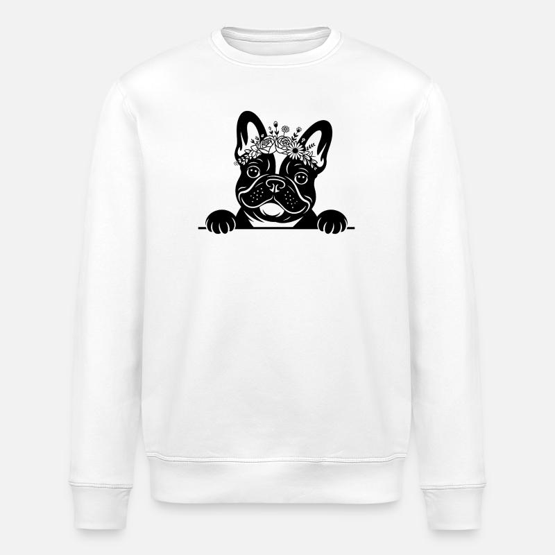 Bouledogue français - Sweat bio ROLLER Stanley/Stella Unisexe - blanc