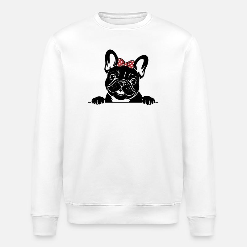 Bouledogue français - Sweat bio ROLLER Stanley/Stella Unisexe - blanc
