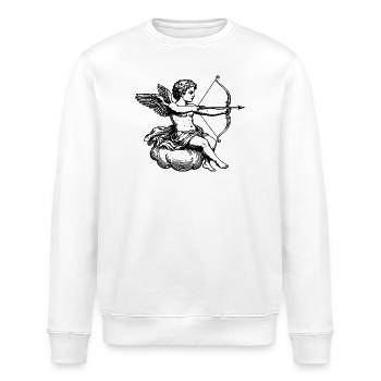 Cupid with bow and arrow. - Stanley/Stella ROLLER Unisex Organic Sweatshirt - white - Front - Nik (191cm)