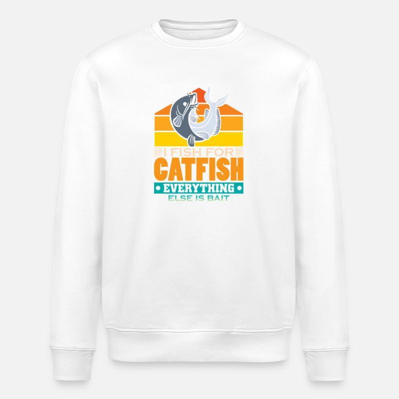Poisson-chat pêcheur poisson-chat pêchent le poisson-chat - Sweat bio ROLLER Stanley/Stella Unisexe - blanc