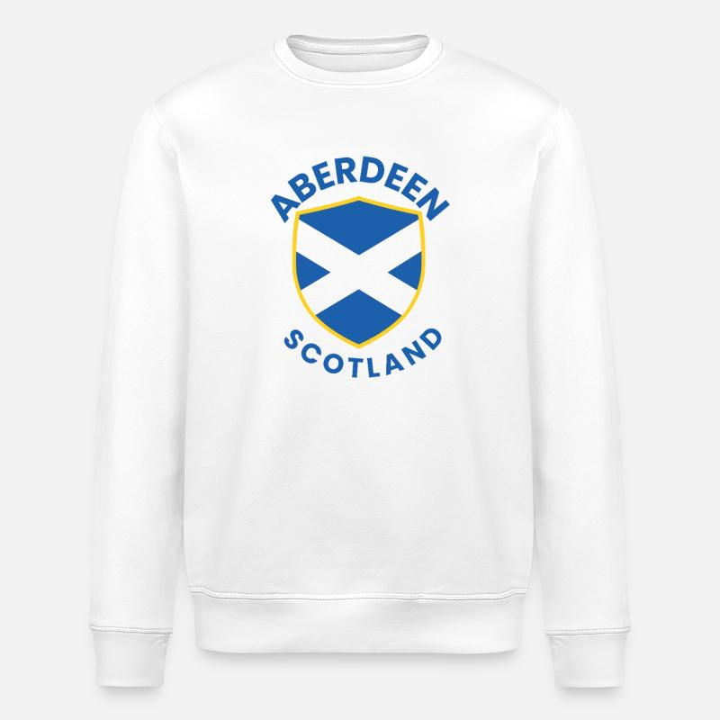 Aberdeen Scottish Shield Emblem - Stanley/Stella Unisex Bio-Sweatshirt ROLLER - Weiß