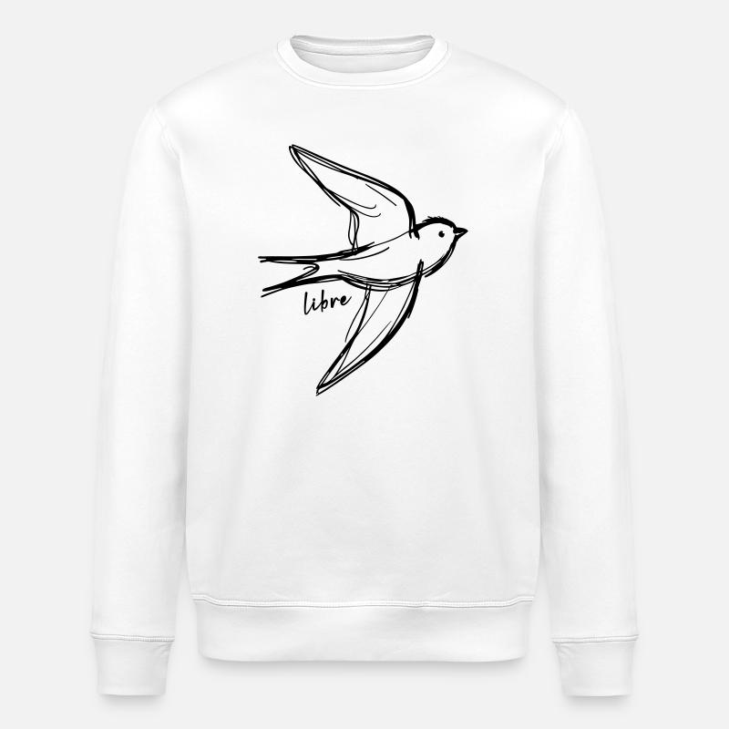 Oiseau libre - Sweat bio ROLLER Stanley/Stella Unisexe - blanc