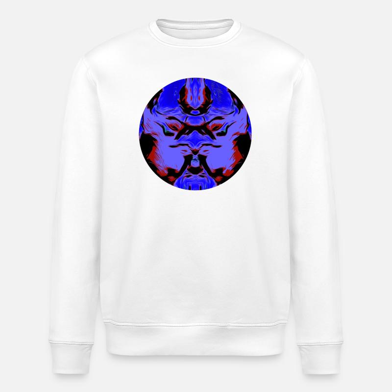 Void Mask, Dark Symmetry, abstract face, - Stanley/Stella Unisex Bio-Sweatshirt ROLLER - Weiß