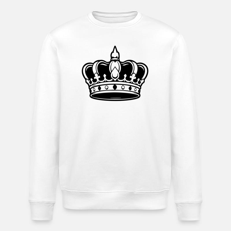 Symbole de la couronne - Sweat bio ROLLER Stanley/Stella Unisexe - blanc