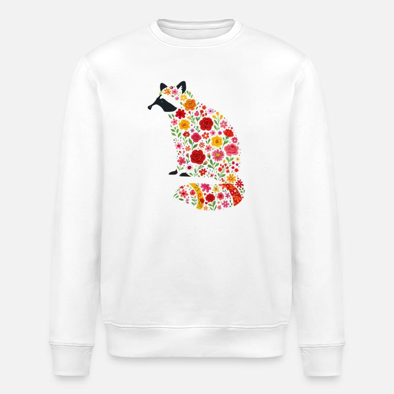 Waschbär - Stanley/Stella Unisex Bio-Sweatshirt ROLLER - Weiß