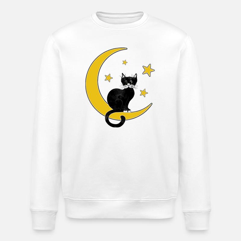 Katze - Stanley/Stella Unisex Bio-Sweatshirt ROLLER - Weiß