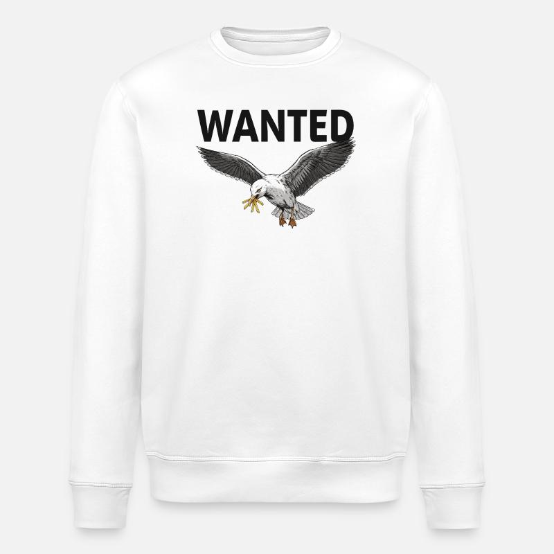 Gesuchte Pommes-möwe - Stanley/Stella Unisex Bio-Sweatshirt ROLLER - Weiß