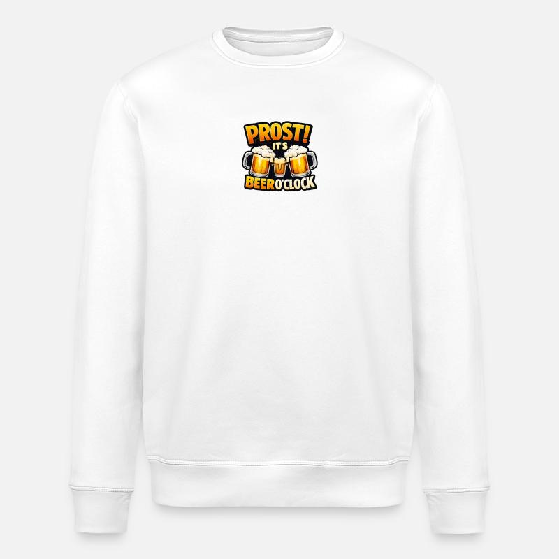 Santé, c’est l’heure de la bière - Sweat bio ROLLER Stanley/Stella Unisexe - blanc
