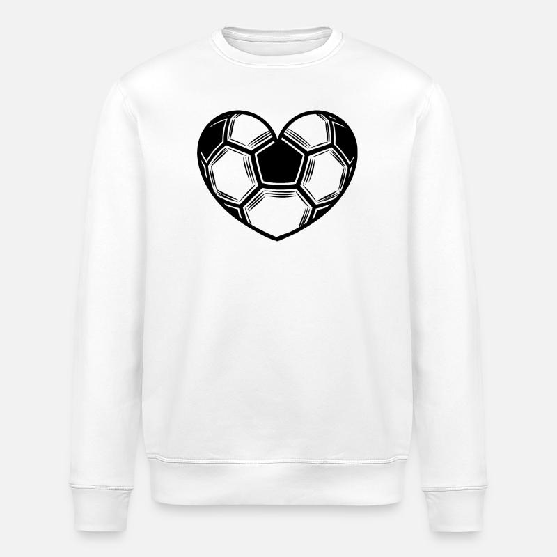 Fußballherz - Stanley/Stella Unisex Bio-Sweatshirt ROLLER - Weiß